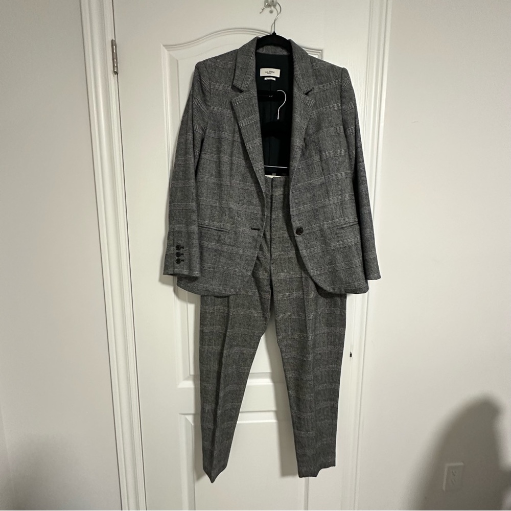 (2 PC) Isabel Marant Plaid Checkered Suit bundle size S